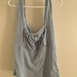 Aeropostale Light Blue Ribbed Tank Top